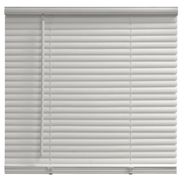 Mainstays 1" Cordless Vinyl Light Filtering Blinds, 1-Piece, White, 47" W x 64" L