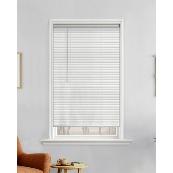 Mainstays 1" Cordless Vinyl Light Filtering Mini Blinds, White, 23" W x 42" L