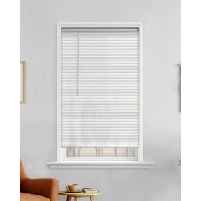 Mainstays 1" Cordless Vinyl Light Filtering Mini Blinds, White, 27" W x 64" L