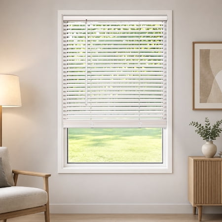 Mainstays 1" Cordless Vinyl Light Filtering Mini Blinds, White, 29" W x 64" L price history and forecast - Mainstays MS46-011-014-03