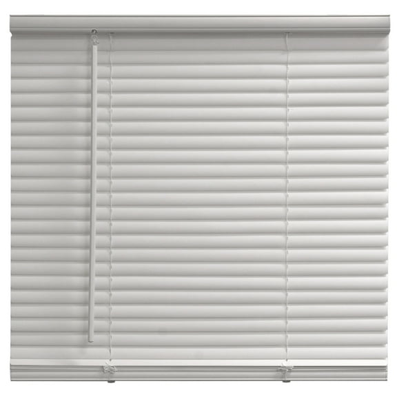 Mainstays 1" Cordless Vinyl Light Filtering Mini Blinds, White, 31" W x 64" L