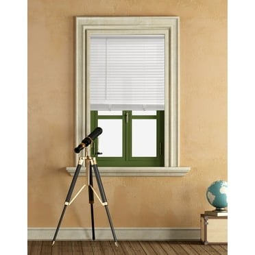 Mainstays 1" Cordless Vinyl Light Filtering Mini Blinds, White, 34" W x 64" L