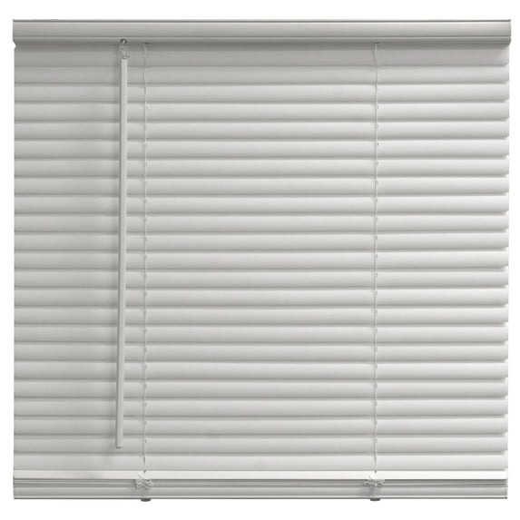 Mainstays 1" Cordless Vinyl Room Darkening Blinds, White, 23"W x 48"L
