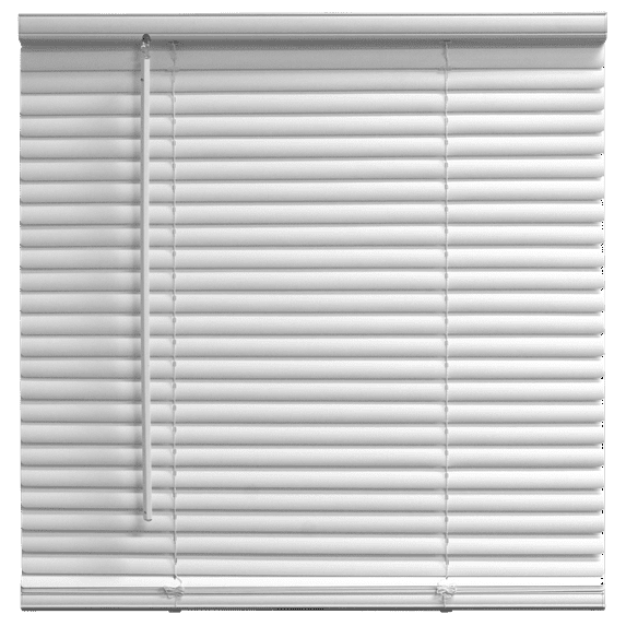 Mainstays 1" Cordless Vinyl Room Darkening Blinds, White, 31"W x 72"L