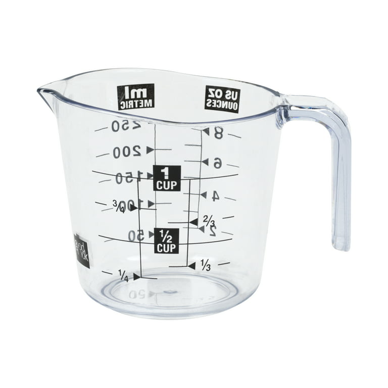 Mainstays 1-Cup Plastic Measuring Cup with Spout, Clear 