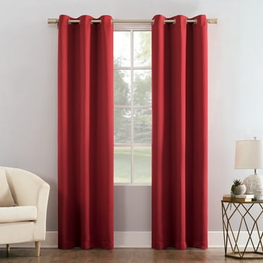 Mainstays Grommet Top Blackout Curtain Panel, 1 Panel, Red, 40" W x 84" L
