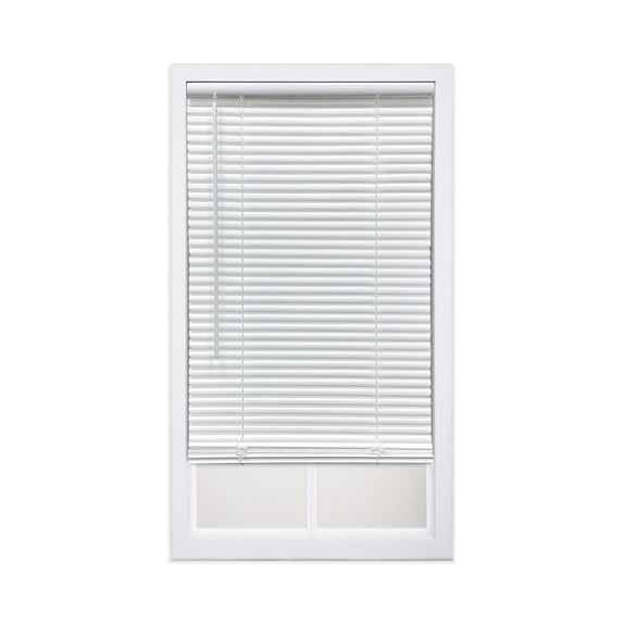 Mainstays 1 in Cordless Room Darkening rPET Mini Blind, White, 31 in x 48 in