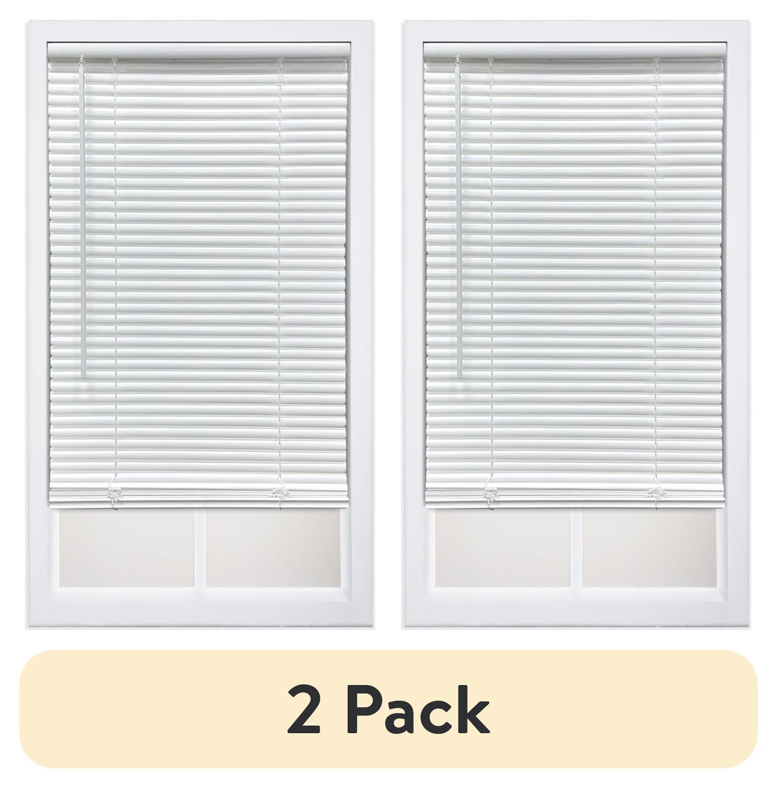 Midnight Collection Set of 4 1-Inch Room Darkening Alabaster Mini Blinds (31 inch  x 64 inch )