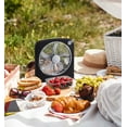 thumbnail image 1 of Mainstays 10'' 130 Degree Pivoting Grill Plastic Portable Box Fan - Black, 1 of 6