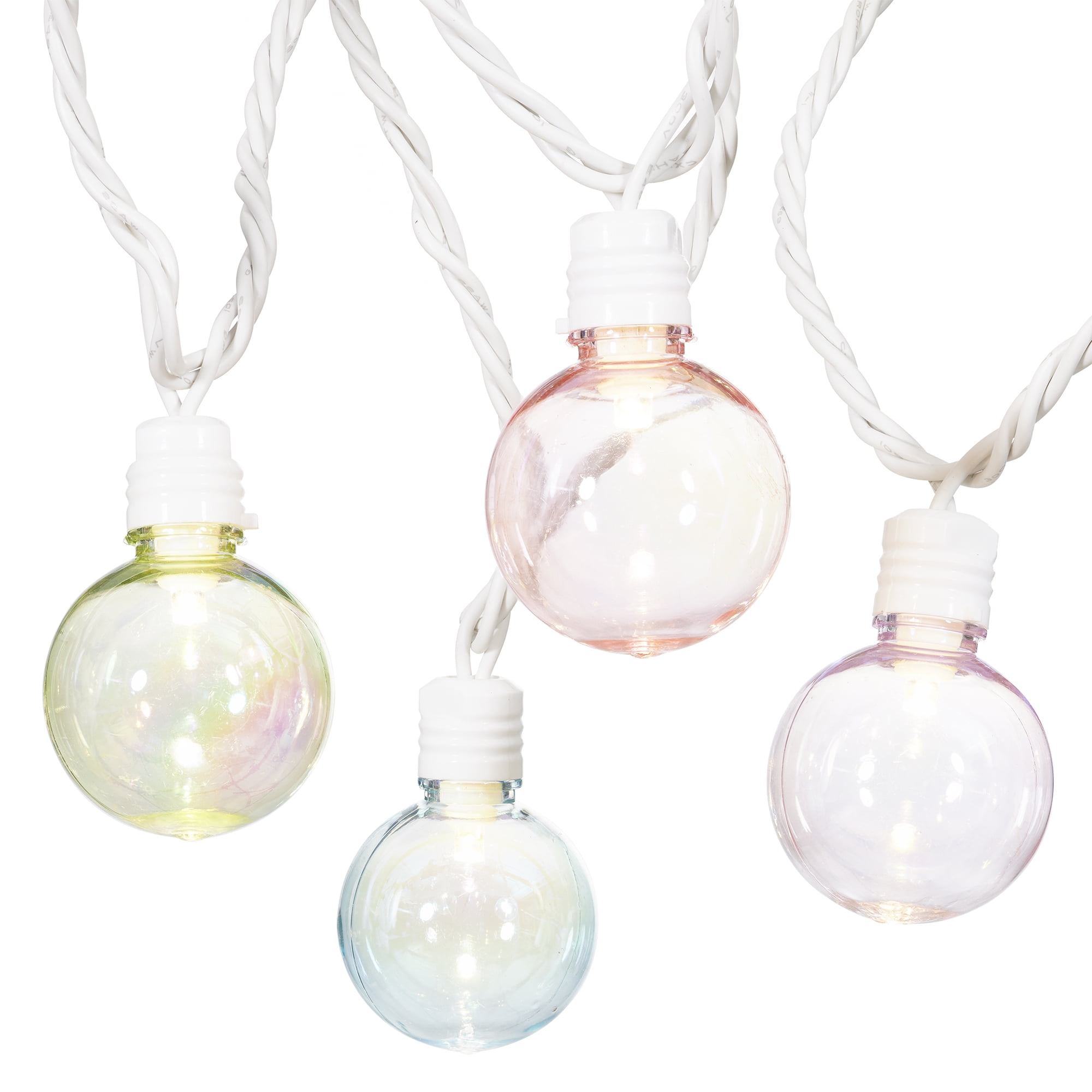 100 Foot White String Lights - G40 Clear Globe Bulbs (White Wire) - Outdoor  Indoor String Lights for Wedding, Bistro, Market, Cafe, Bedroom and Tent