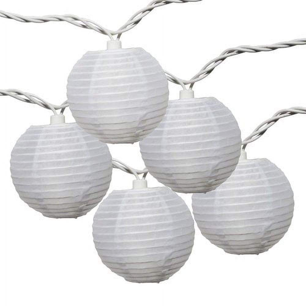Mainstays 10-Count White Fabric Lantern String Lights - image 1 of 4