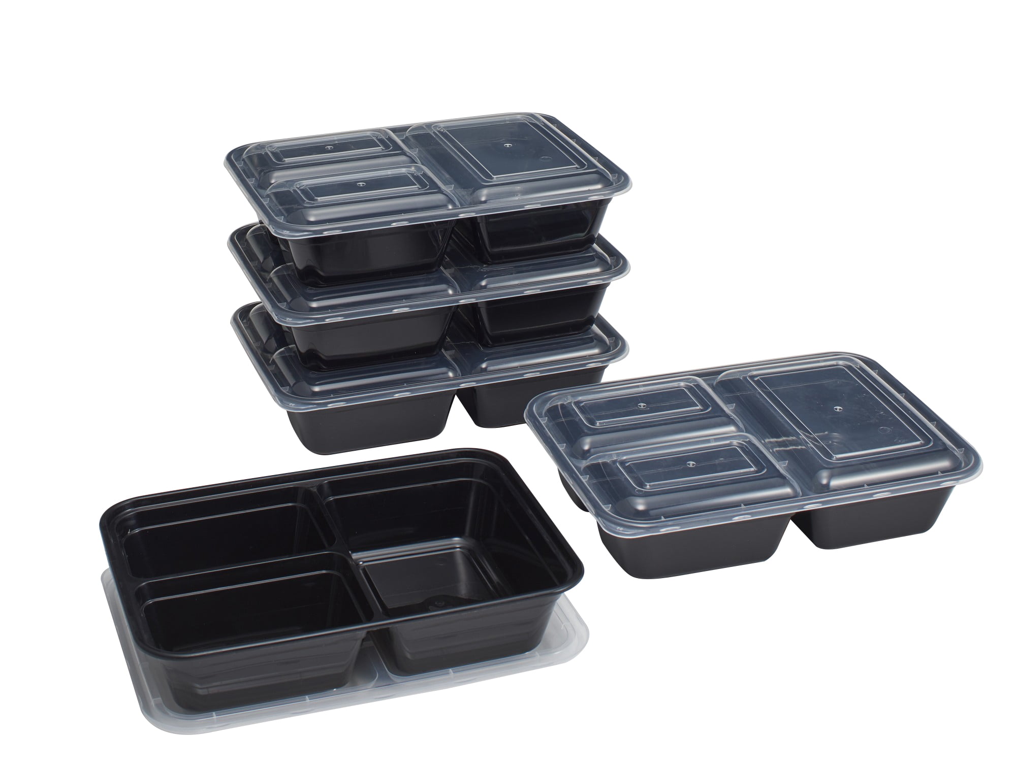12 Meal Prep Containers 3 Compartment Plate W/ Lids Reusable Food Storage  30oz, 1 - Harris Teeter