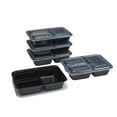 thumbnail interactive-video image 1 of Mainstays 5-Pack Meal Prep Containers with 3 Compartments and Lids, BPA-Free, Leak-Resistant, Microwave Safe, Made for Family Meals and Easy Serving, 1 of 6