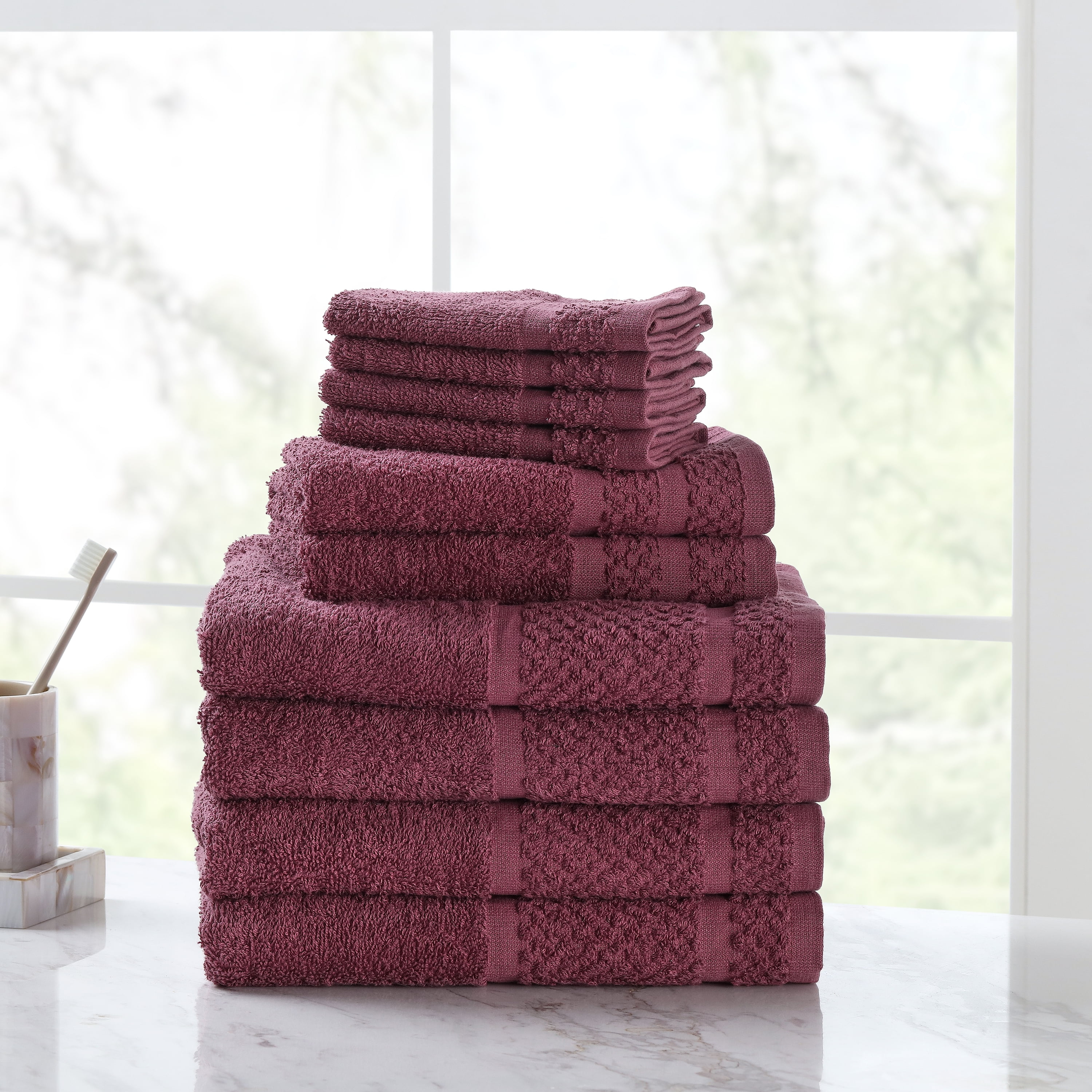 Deep Mahogany 4 Piece Soft Cotton Bath Towels Set