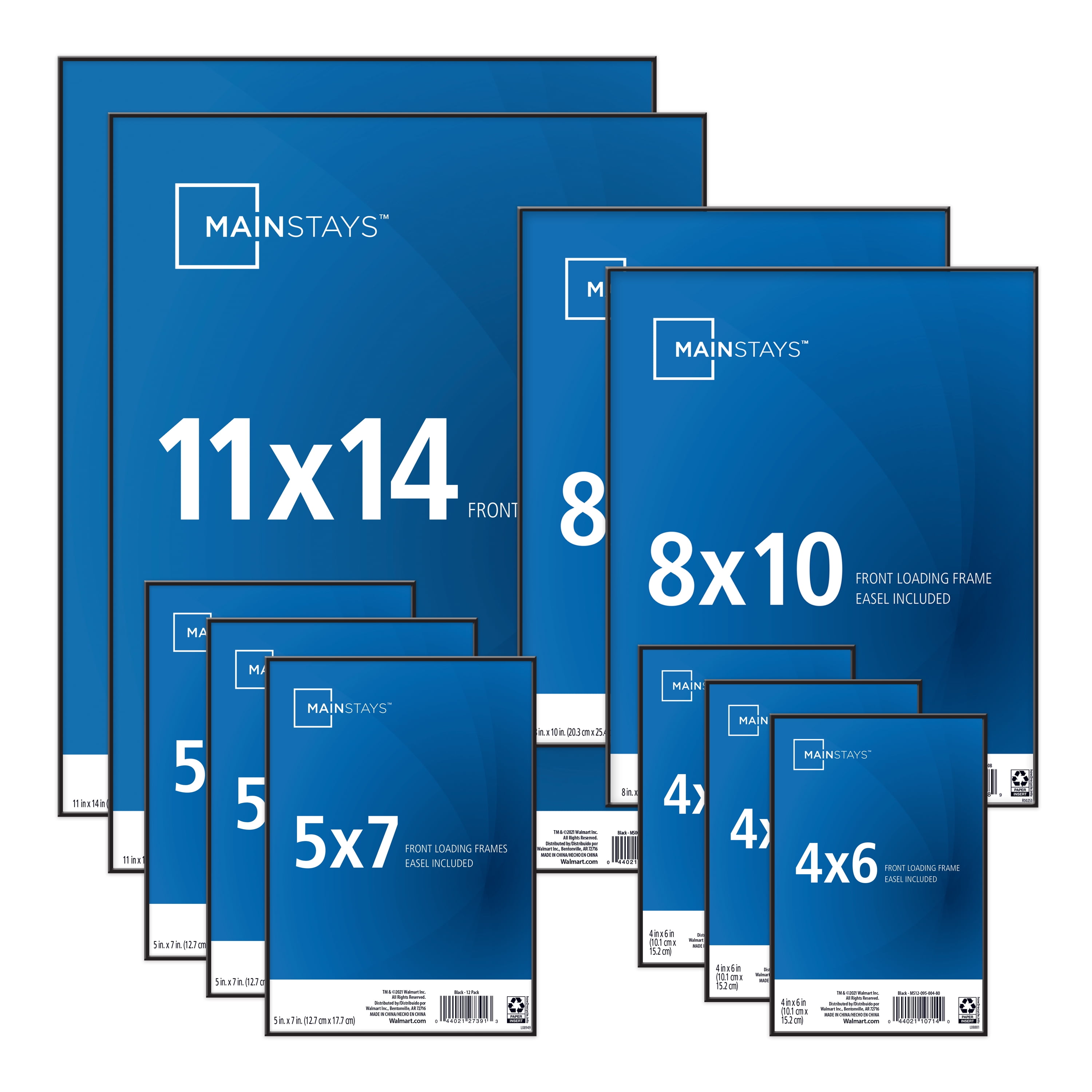 Mainstays 10Piece Format Picture Frame Set, Black