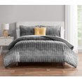 thumbnail image 1 of Mainstays 10-Piece Queen Bed in a Bag Comforter Set with Sheets, Black and White Geo Stripe, 1 of 10
