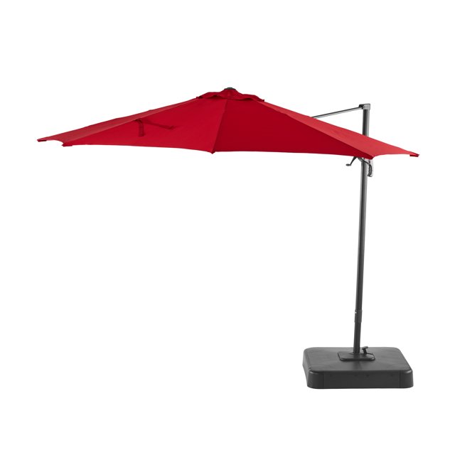 Mainstays 10’ Red Octagon Outdoor Tilting Cantilever Offset Patio