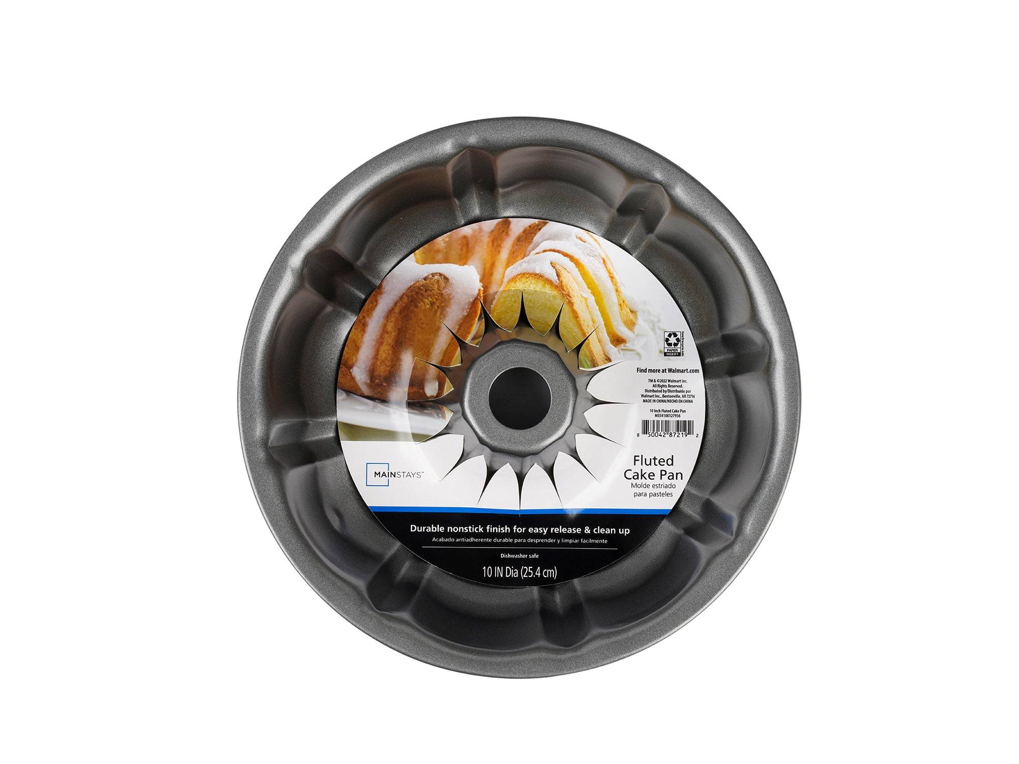Mainstays 9" Round Non-Stick Carbon Steel Fluted Cake Pan
