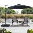 thumbnail image 1 of Mainstays 10' Round Offset Tilt Patio Umbrella and Base, Black, 1 of 8