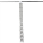 Mainstays 10 Shelf Hanging Shoe Organizer, Non Woven, Arctic White, Adult and Child