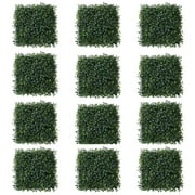 Mainstays 10" x 10" Green Artificial Decorative Boxwood Plant Mat, Set of 12