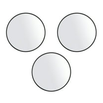 Mainstays 10" x 31" Black Round Wall Mirror, Set of 3