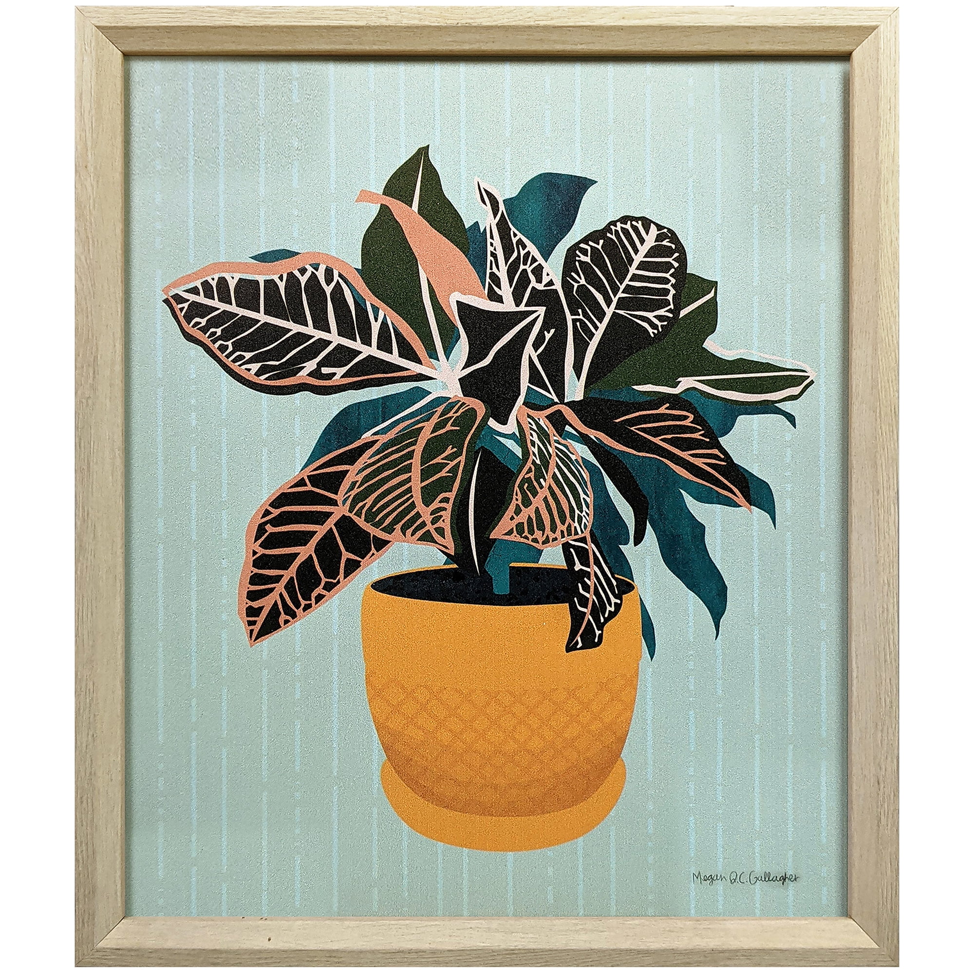 Mainstays 10"x12" Natural Manufactured Modern Wood Framed Art Great