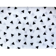 Mainstays 100% Cotton 1 Yard Precut Fabric Black Triangle