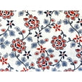 thumbnail image 1 of Mainstays 100% Cotton 1 Yard Precut Fabric Blue Red Floral, 1 of 3