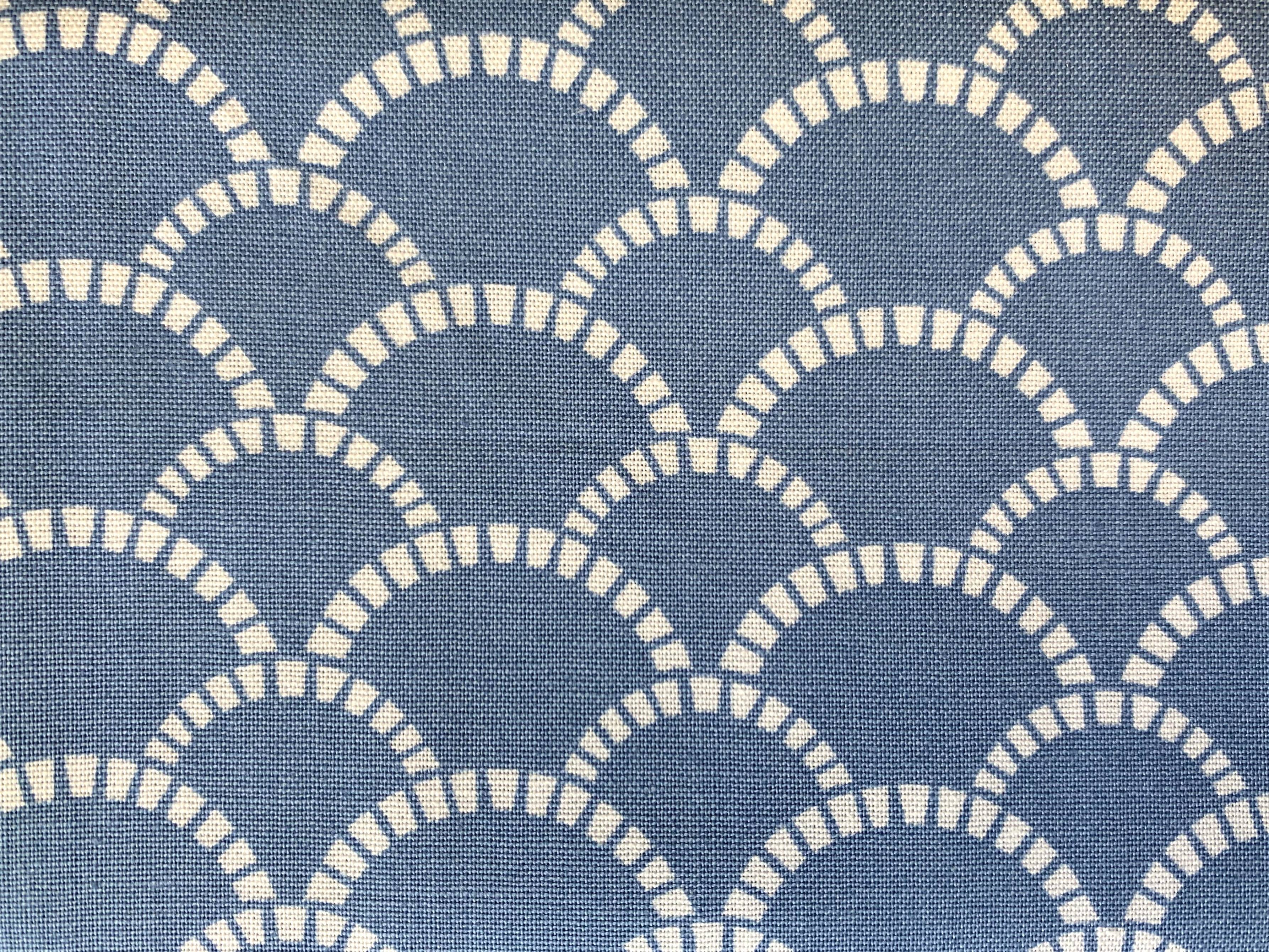 Mainstays 100% Cotton 1 Yard Precut Fabric Blue Sculpture