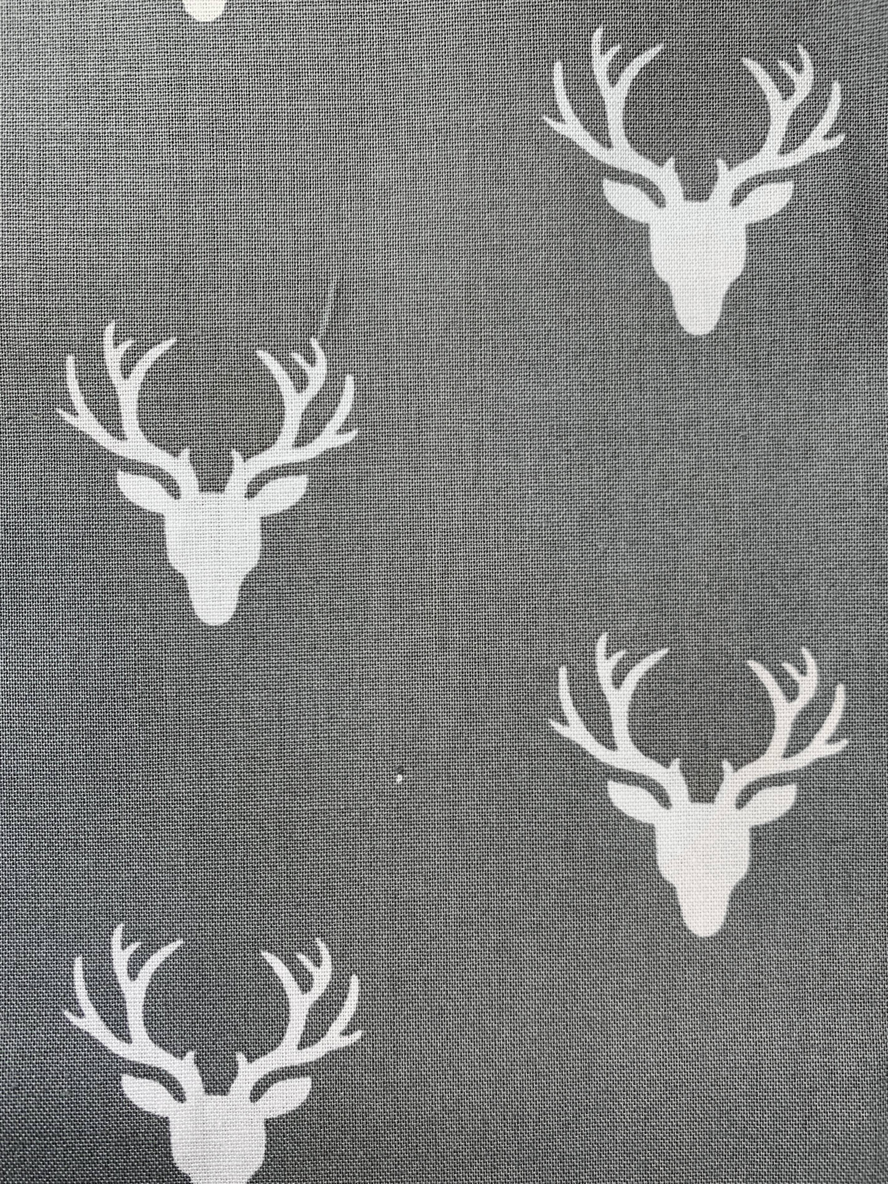 Mainstays 100% Cotton 1 Yard Precut Fabric Grey Deer