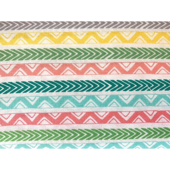 Mainstays 100% Cotton 1 Yard Precut Fabric Multi-color Stripe
