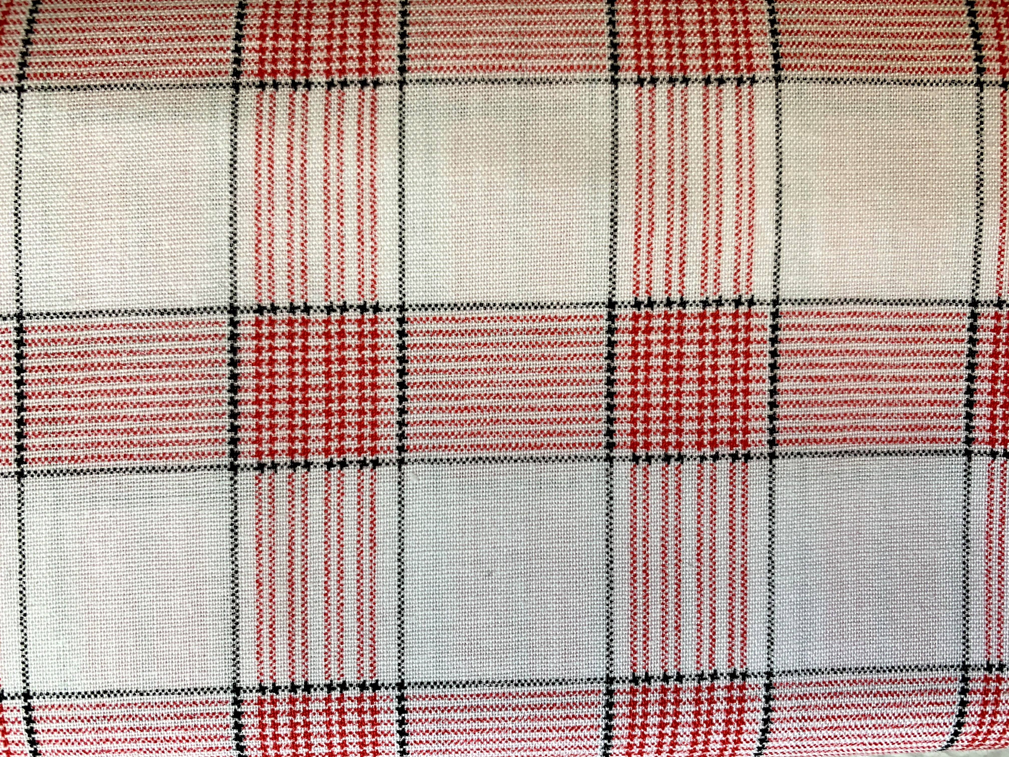 Mainstays 100% Cotton 1 Yard Precut Fabric Red/White/Black Buffalo Plaid