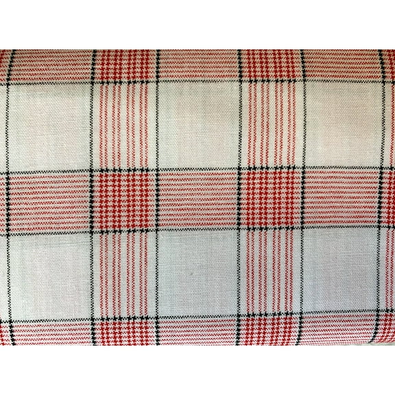 Mainstays 100% Cotton 1 Yard Precut Fabric Red/White/Black Buffalo Plaid