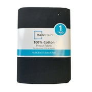 Mainstays 100% Cotton 1 Yard Precut Fabric Solid Black