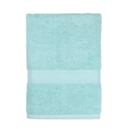Mainstays Basic Bath Sheet,Soft 100% Cotton and Highly Absorbent Bath Sheet, Aqua