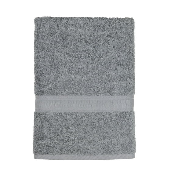 Mainstays Basic Bath Sheet,Soft 100% Cotton and Highly Absorbent Bath Sheet, Grey