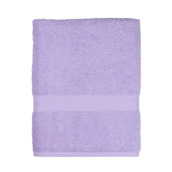 Mainstays Basic Bath Sheet,Soft 100% Cotton and Highly Absorbent Bath Sheet, Purple