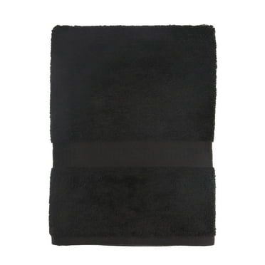 Mainstays 100% Cotton Bath Towel, Super Soft and Highly Absorbent Basic Solid Premium Bath Towel for Bathroom, Hotels, Spa and Gym – Black