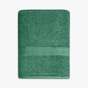 Mainstays Basic Bath Towel, Soft 100% Cotton and Highly Absorbent Bath Towel, Green