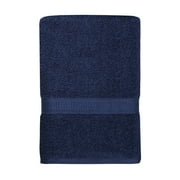 Mainstays Bath Towel, 100% Cotton, Highly Absorbent, Navy