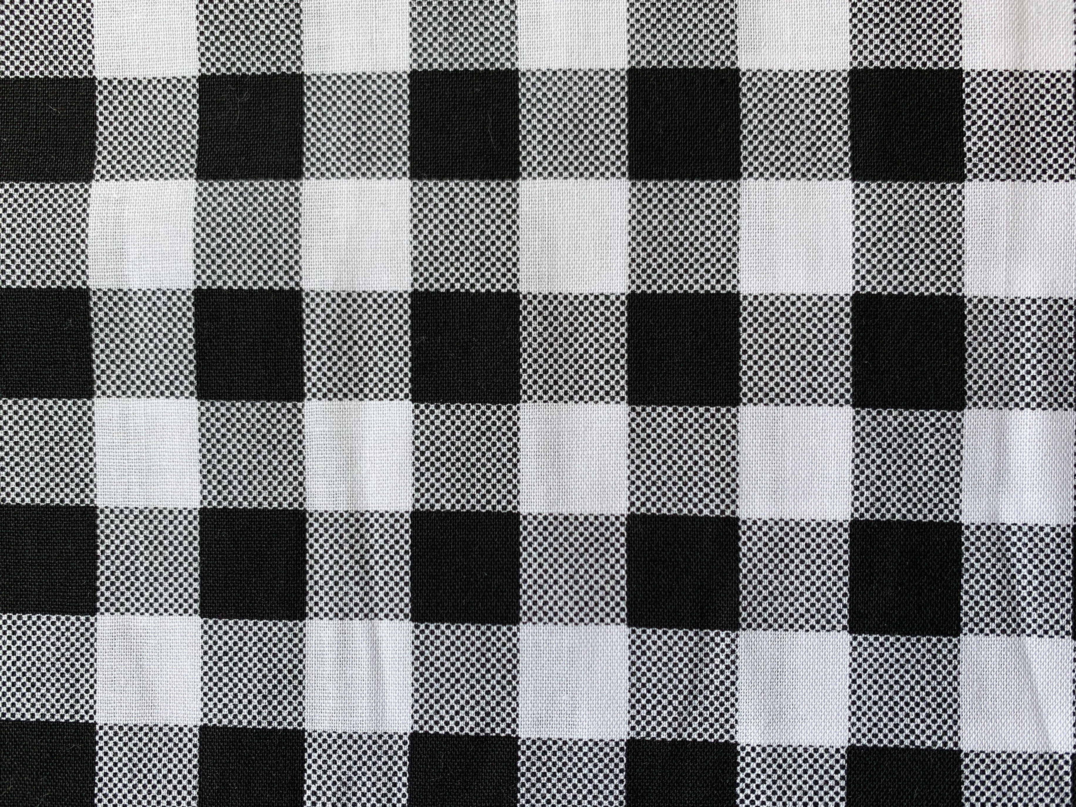 Mainstays 100% Cotton Prints Black Buffalo Plaid, Quilt Crafts Fabric Cut By The Yard.