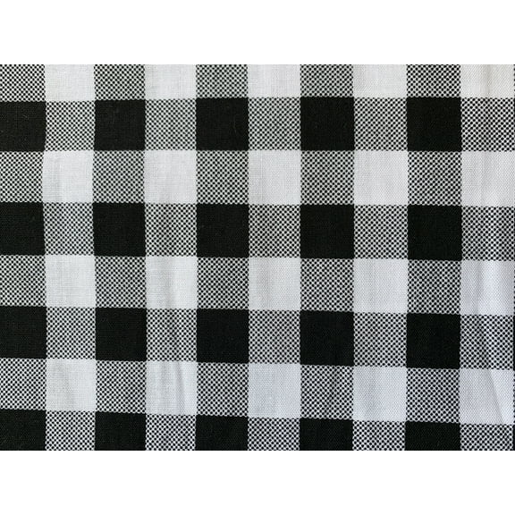 Mainstays 100% Cotton Prints Black Buffalo Plaid, Quilt Crafts Fabric Cut By The Yard.