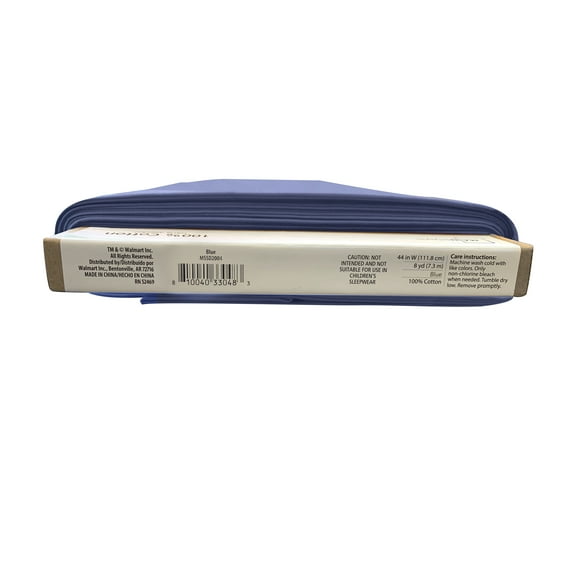 Mainstays 100% Cotton Solid Blue, Quilt Crafts Fabric Cut By The Yard.