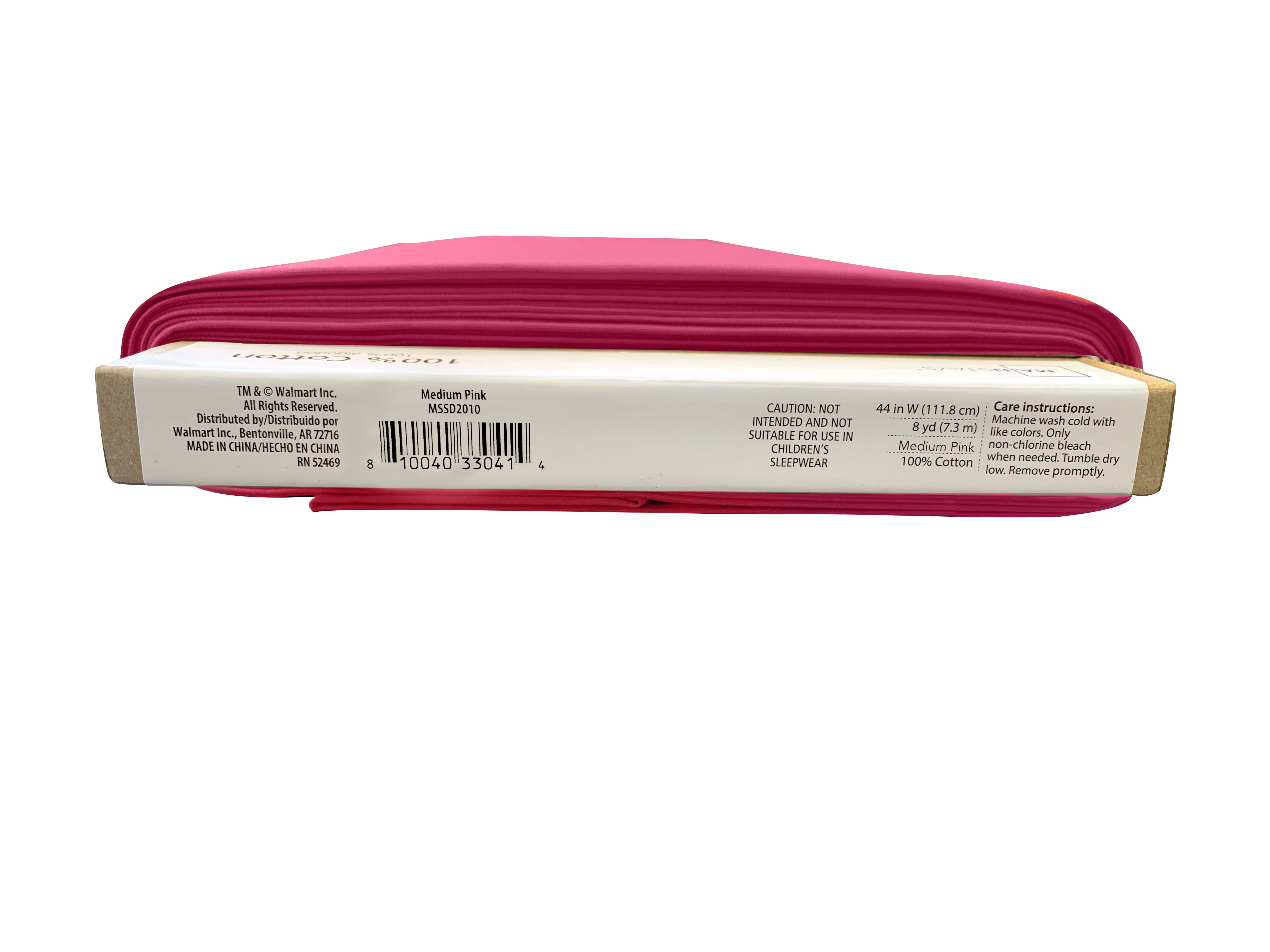 Mainstays 100% Cotton Solid Medium Pink, Quilt Crafts Fabric Cut By The Yard.
