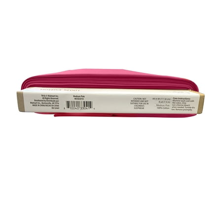 Mainstays 100% Cotton Solid Medium Pink, Quilt Crafts Fabric Cut By The Yard.