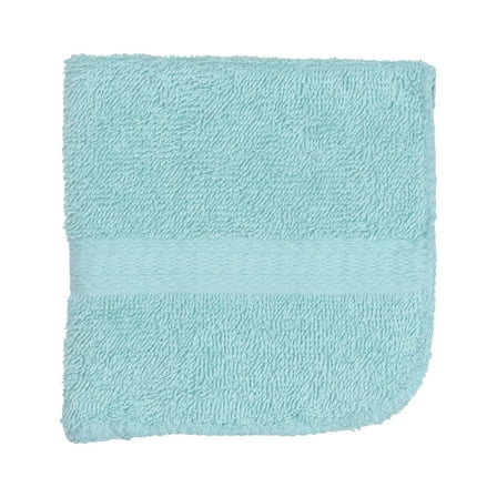 Mainstays Basic Washcloth, Soft 100% Cotton and Highly Absorbent Washcloth, Aqua