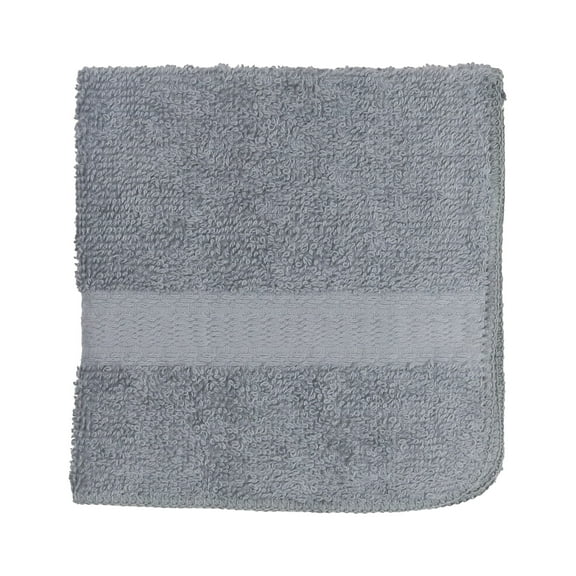 Mainstays Basic Washcloth, Soft 100% Cotton and Highly Absorbent Washcloth, Grey