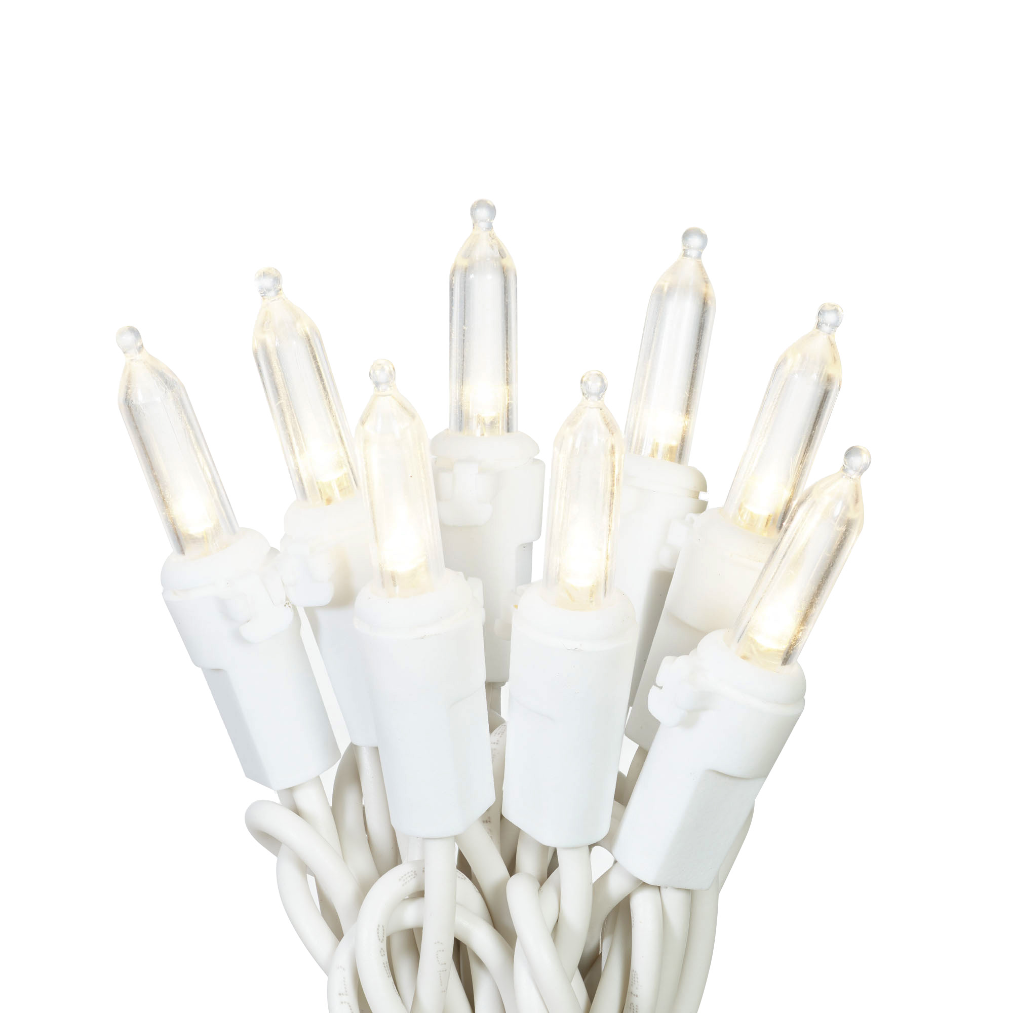 Mainstays 100-Count Warm White LED Mini Outdoor String Lights with White Wire - image 1 of 9
