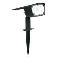 (2 pack) Mainstays 100 Lumen Solar Powered Color Change LED Spotlight with Mount or Ground Stake Option, Plastic
